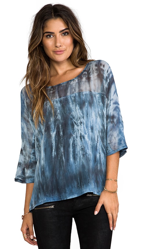 Mixed Silk Oversize Top
