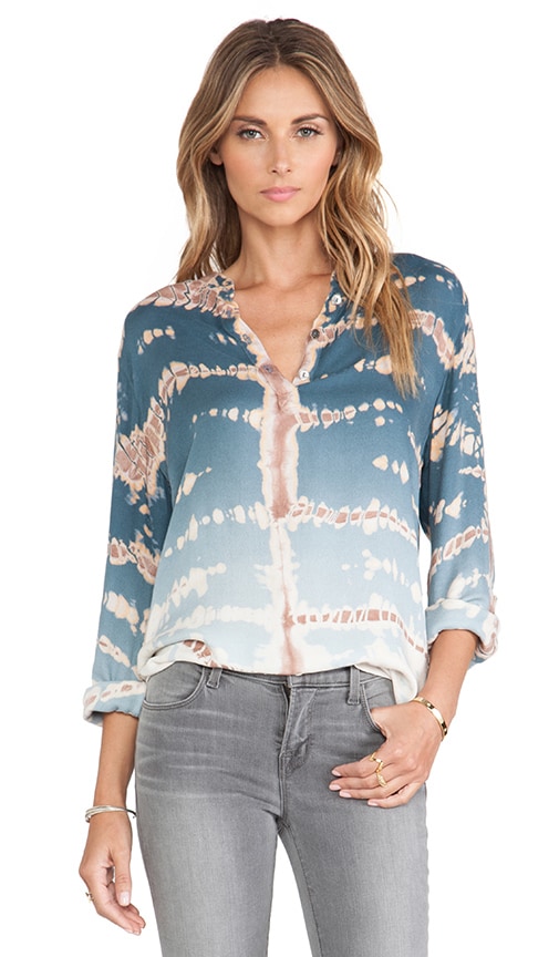 Zillij Mandarin Collar Top