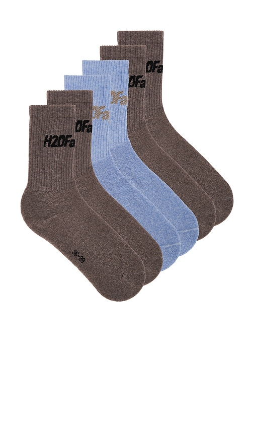 Shop H2ofagerholt Suck Socks 3-pack In Brown