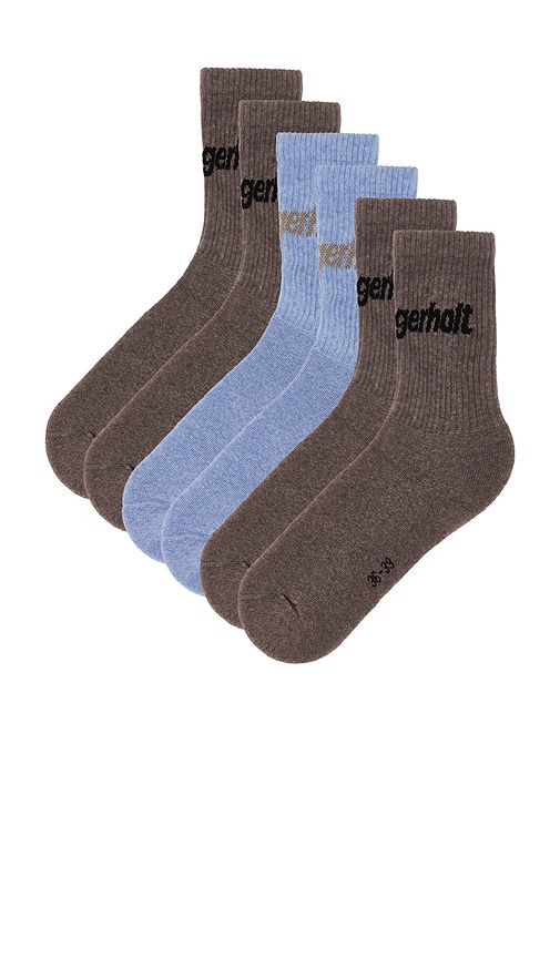 Shop H2ofagerholt Suck Socks 3-pack In Brown