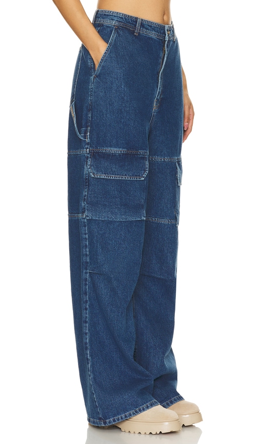 Shop H2ofagerholt Classic Box Jeans In Vintage Blue Denim