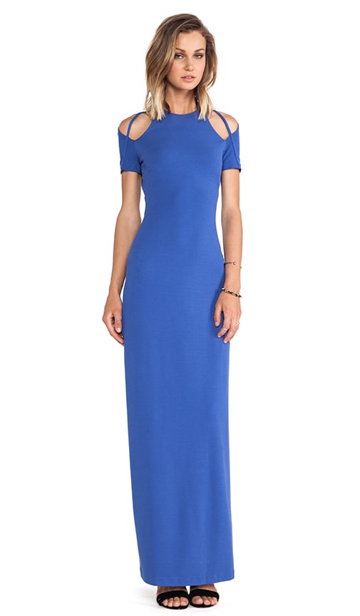 Short Sleeve Gown With Shoulder Cut