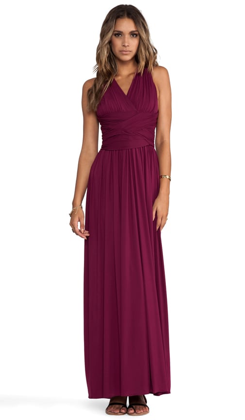 V-Neck Gown with Crisscross Waist
