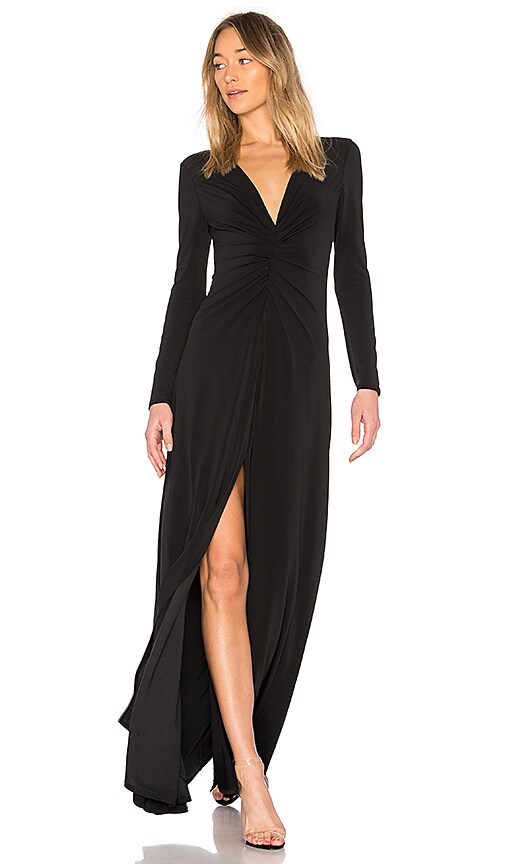 Halston heritage outlet ruched gown