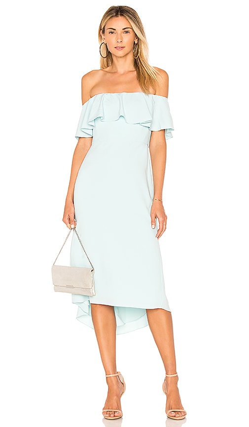 halston heritage off the shoulder dress