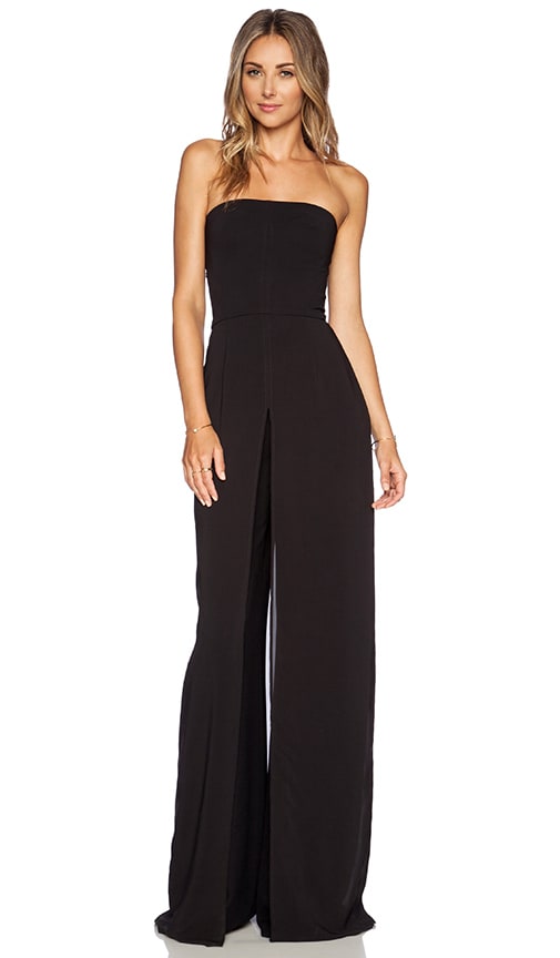 halston heritage black jumpsuit