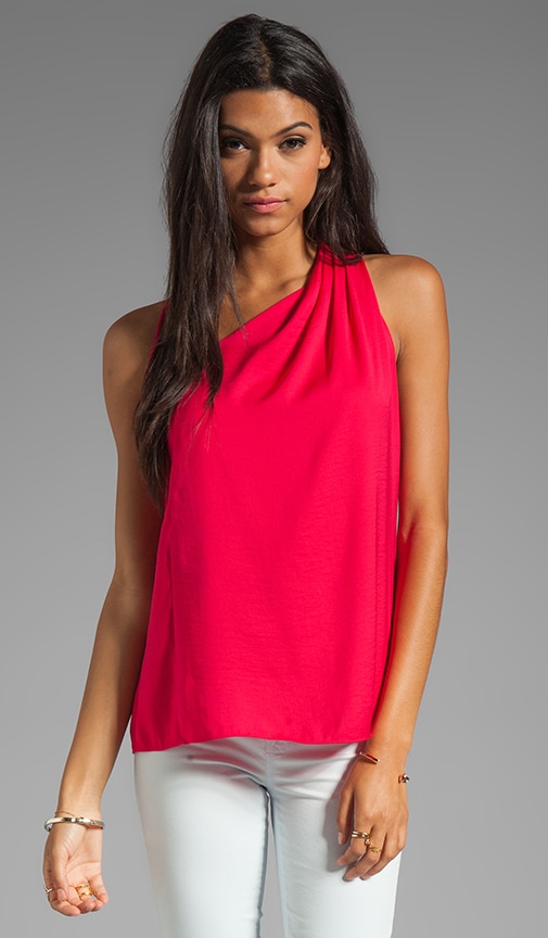 Asymmetrical Draped Racerback Top