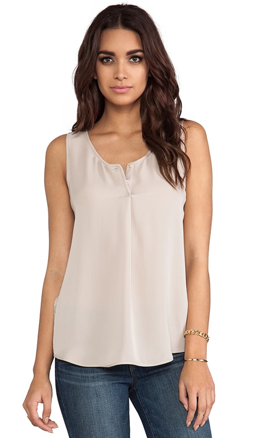 V Neck Top With Lace Side Panels