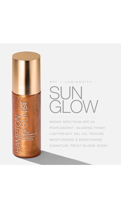  Hampton Sun Aceite Corporal Con Protección Solar Spf 50 Spf 50 Sun Glow Body Oil En Color Belleza: Na Talla All . 