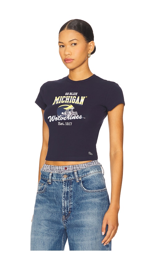 Hype And Vice University Of Michigan Baby Tee In Blue