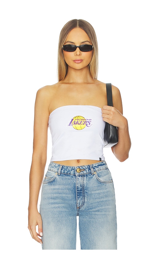 Hype And Vice Los Angeles Lakers Tube Top In White