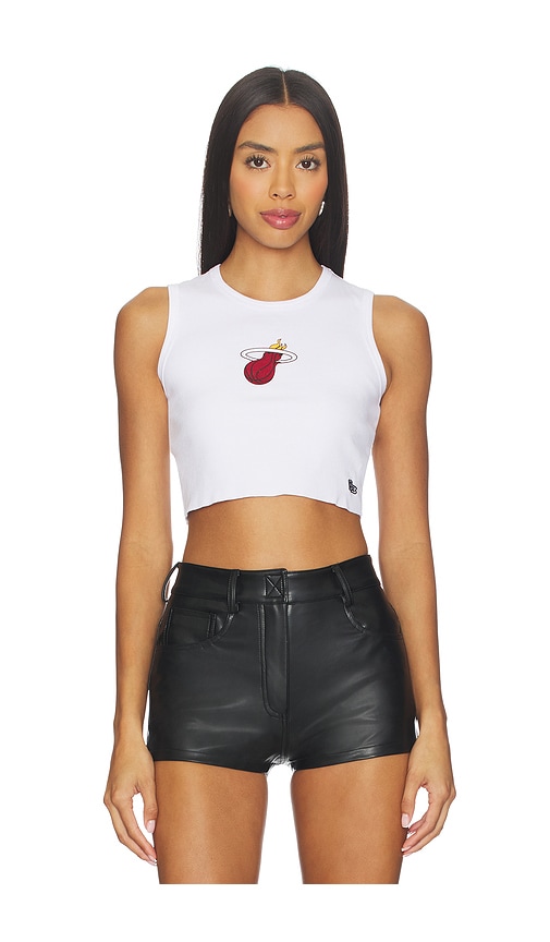 Hype And Vice Miami Heat Cut Off Tank Top In White