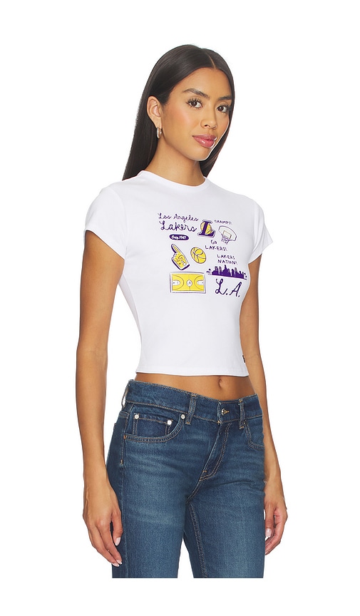 Hype And Vice Los Angeles Lakers Baby Tee In White
