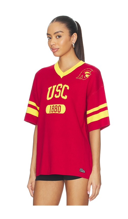  Hype And Vice University Of Southern California Knitted Jersey Tee In Red. Taglia Xs. Also In S, M, L, Xl. 