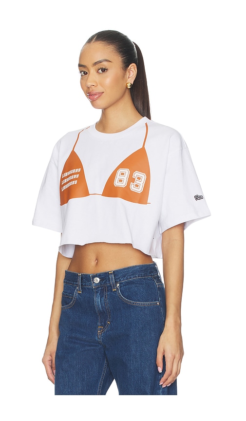  Hype And Vice University Of Texas At Austin Track Tee In Burnt Orange In White. Größe S. Also In Xs, M, L, Xl. 