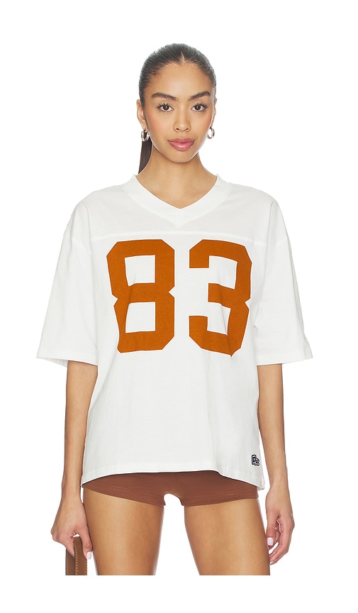  Hype And Vice The University Of Texas At Austin Football Oversized Tee In Burnt Orange In White. Taglia Xs. Also In S. 
