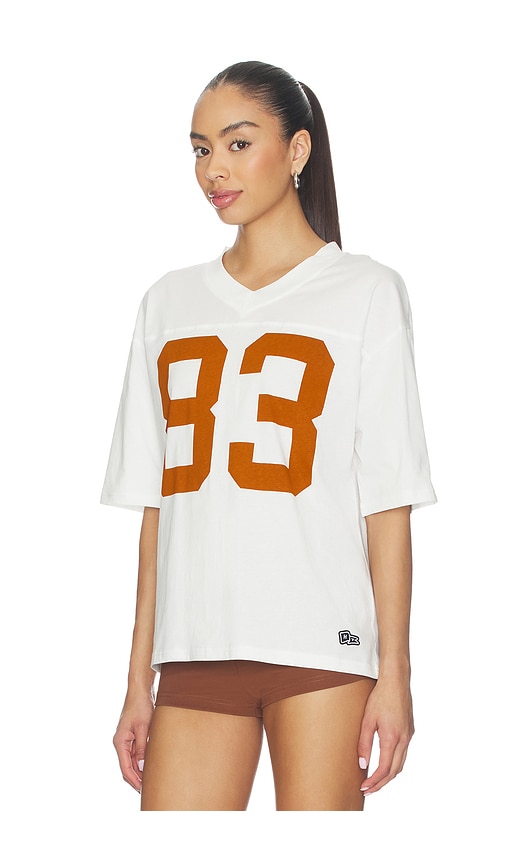  Hype And Vice Oversize-fussball-t-shirt University Of Texas At Austin In White. Größe Xs. Also In S. 