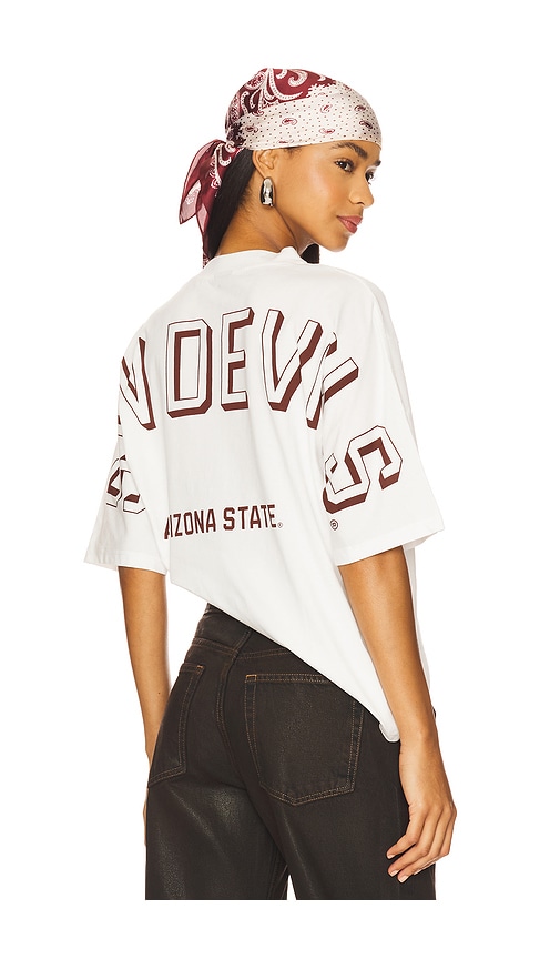 Hype And Vice Arizona State University Football Oversized T-shirt In Burgundy