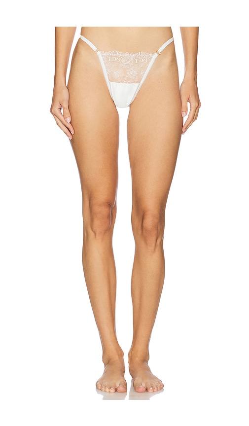 I Do Diamond Thong in Ivory. - size XS (also in L, M, S)