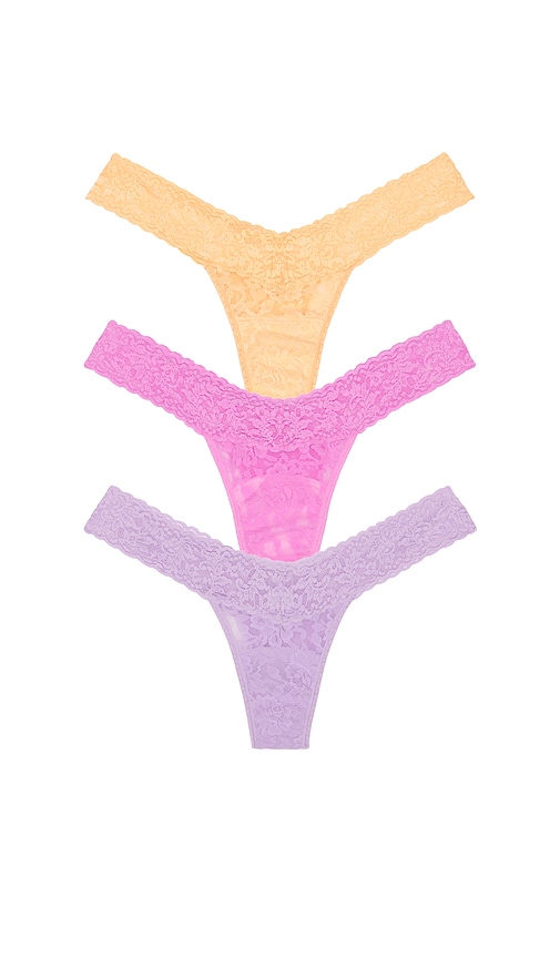 Hanky Panky Low Rise Thong 3 Pack In Animal Print