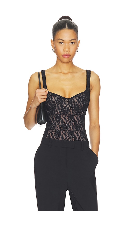 Hanky Panky Signature Lace Underwire Bodysuit in Black. - size S (also in M, L)