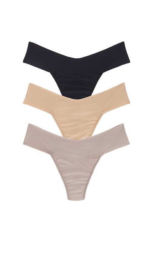 Hanky Panky Breathe Natural Rise Thong 3 Packs