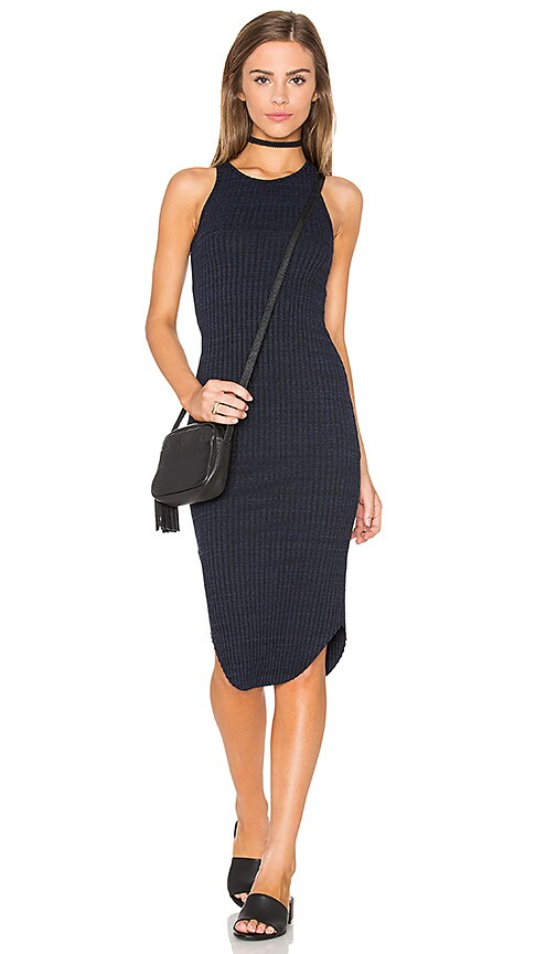 Stretch Rib Midi Dress