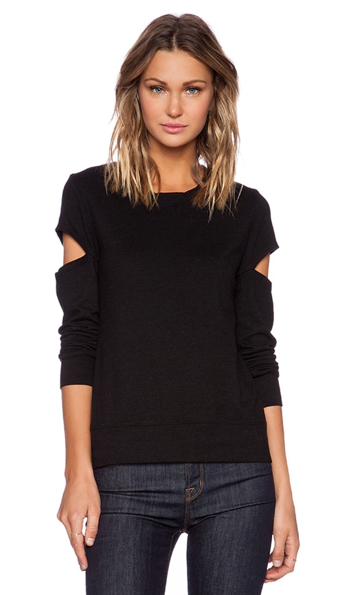 Heather Fleece Open Sleeve Sweatshirt