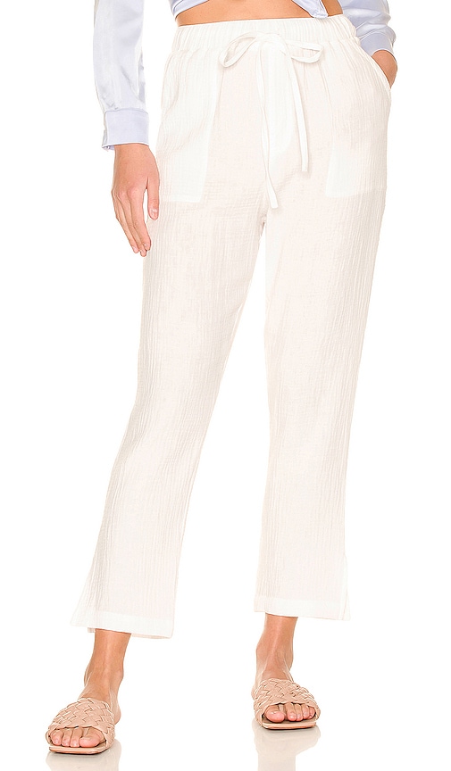 MONROW Gauze Pants in White | REVOLVE