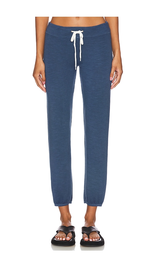 Shop Monrow Supersoft Vintage Sweat Pant In Washed Blue