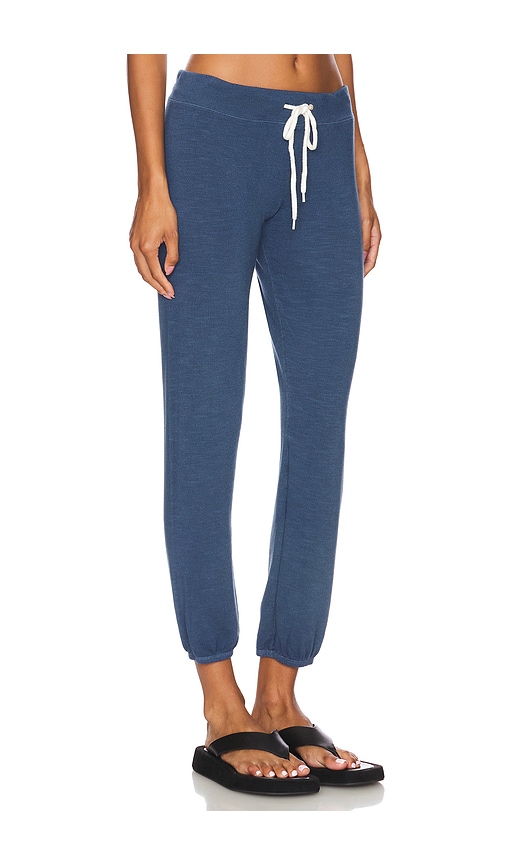 Shop Monrow Supersoft Vintage Sweat Pant In Washed Blue