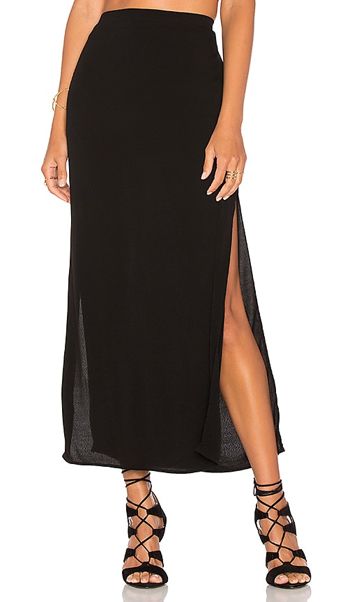 long black skirts with slits