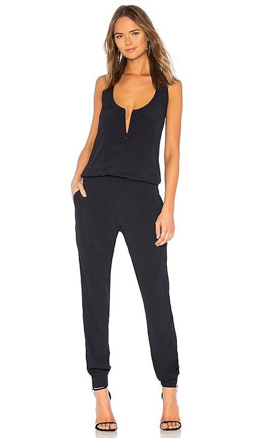 MONROW Crepe Jumpsuit in Neptune | REVOLVE