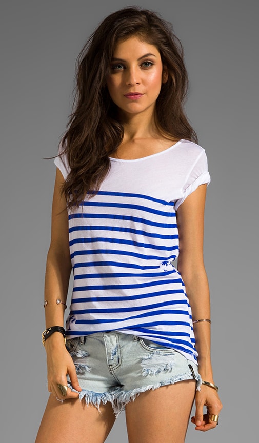 Palm Tree Stripe French Tee