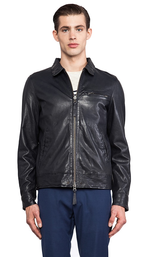 Washed Leather Bomber