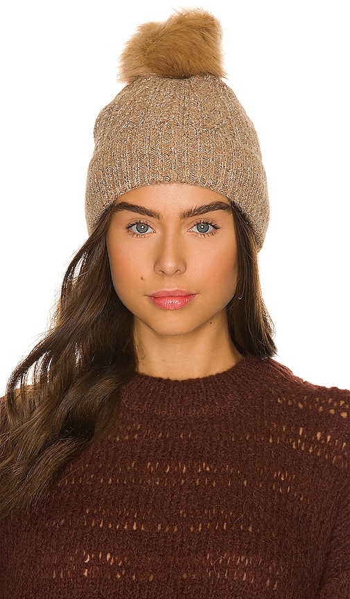 Hat Attack Classic Lined Pom Hat in Tobacco REVOLVE