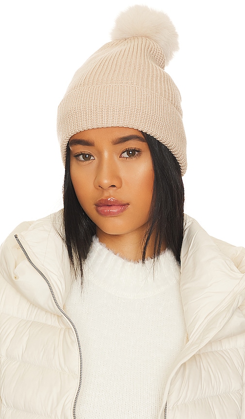 Hat Attack Wintertime Knit Beanie In Nude