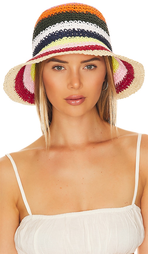 Hat Attack Remy Multi Bucket Hat in Pink,Neutral.