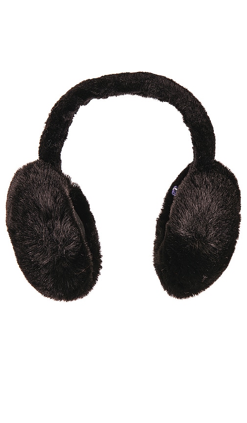 Shop Hat Attack Oversized Faux Fur Earmuff In Black