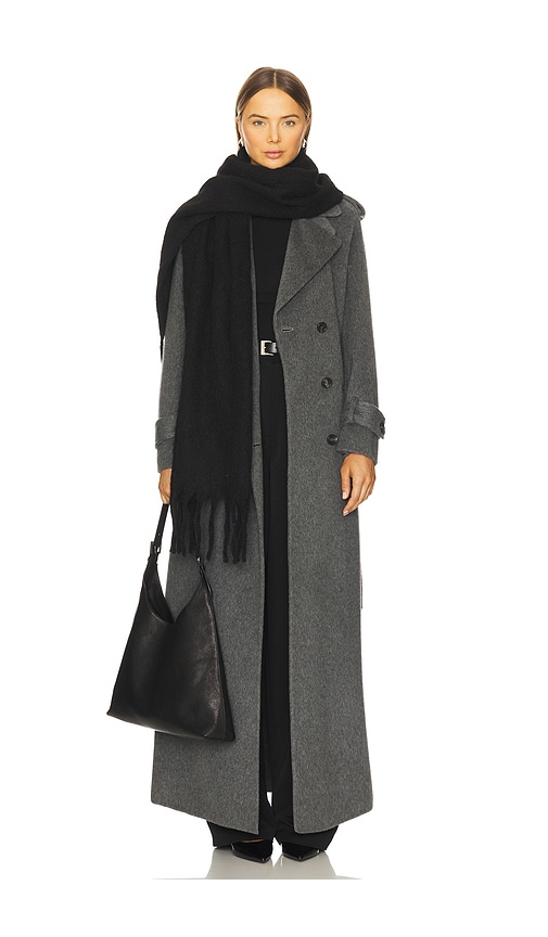 Hat Attack Cozy Solid Scarf In Black