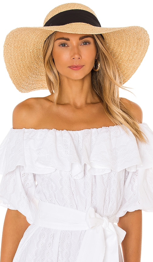 Hat Attack Avalon Sunhat in Natural & Black