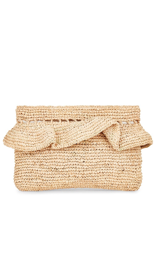 Shop Hat Attack Ruffle Clutch In Tan