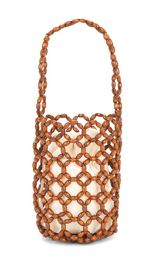 Hat Attack Isla Beaded Mini Bag In Metallic