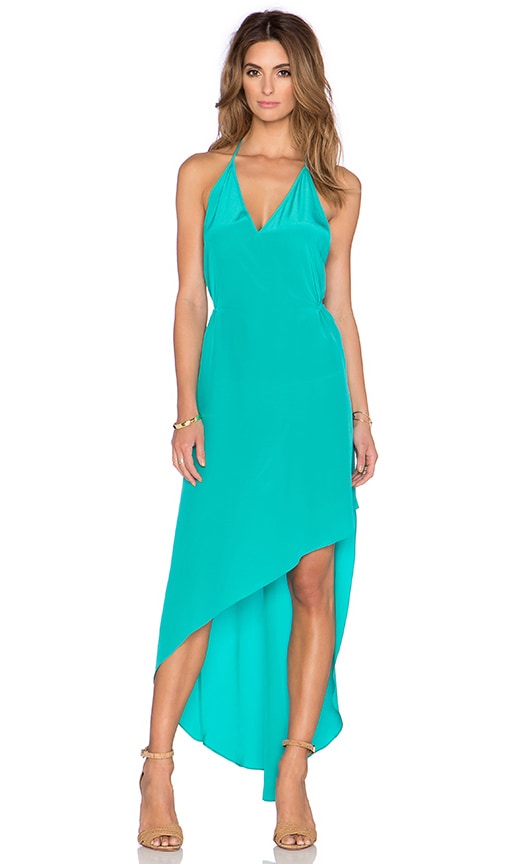 v neck halter maxi dress
