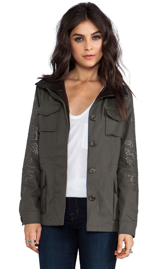 Washed Ribstop Jacket with Studs