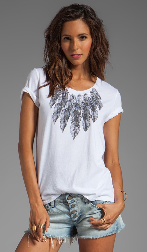 Feather Collar Tee