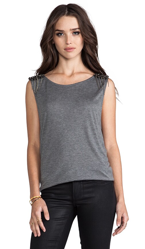 Muscle Tee with Embellished Shoulders