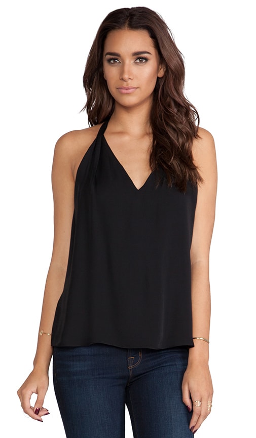 Silk V Neck Halter Blouse