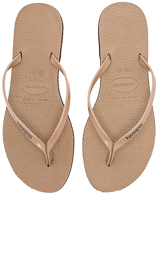 havaianas you metallic gold