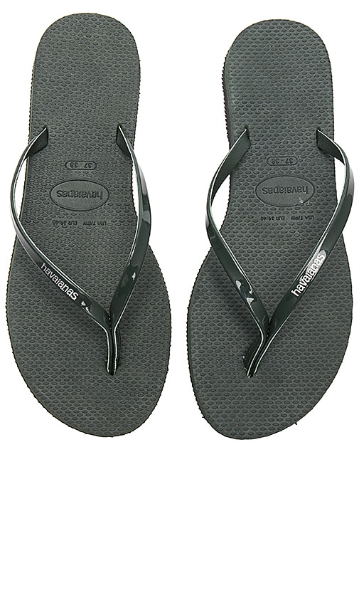 havaianas you metallic black